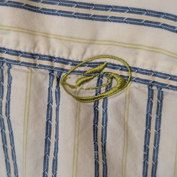 Kirra Mens Button Down 100% Cotton Striped Surfer Long Sleeve White - Picture 11 of 11